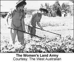 The Women's Land Army Courtesy The West Australian - Constitutional Centre of Western Australia