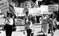 1970 women's march - Courtesy of The West Australian - Constitutional Centre of Western Australia