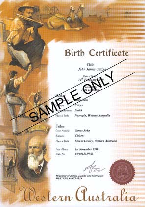 commemorative birth certificate - Our Golden Past