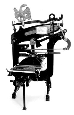 Photo of Columbian Press c. 1870