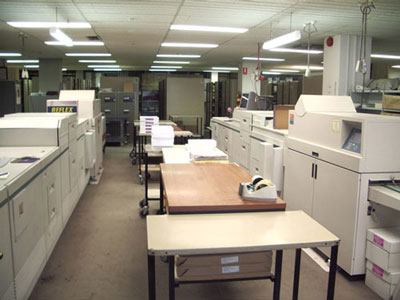 Photo of State Law Publisher's consolidated basement premises at 10 William Street. 