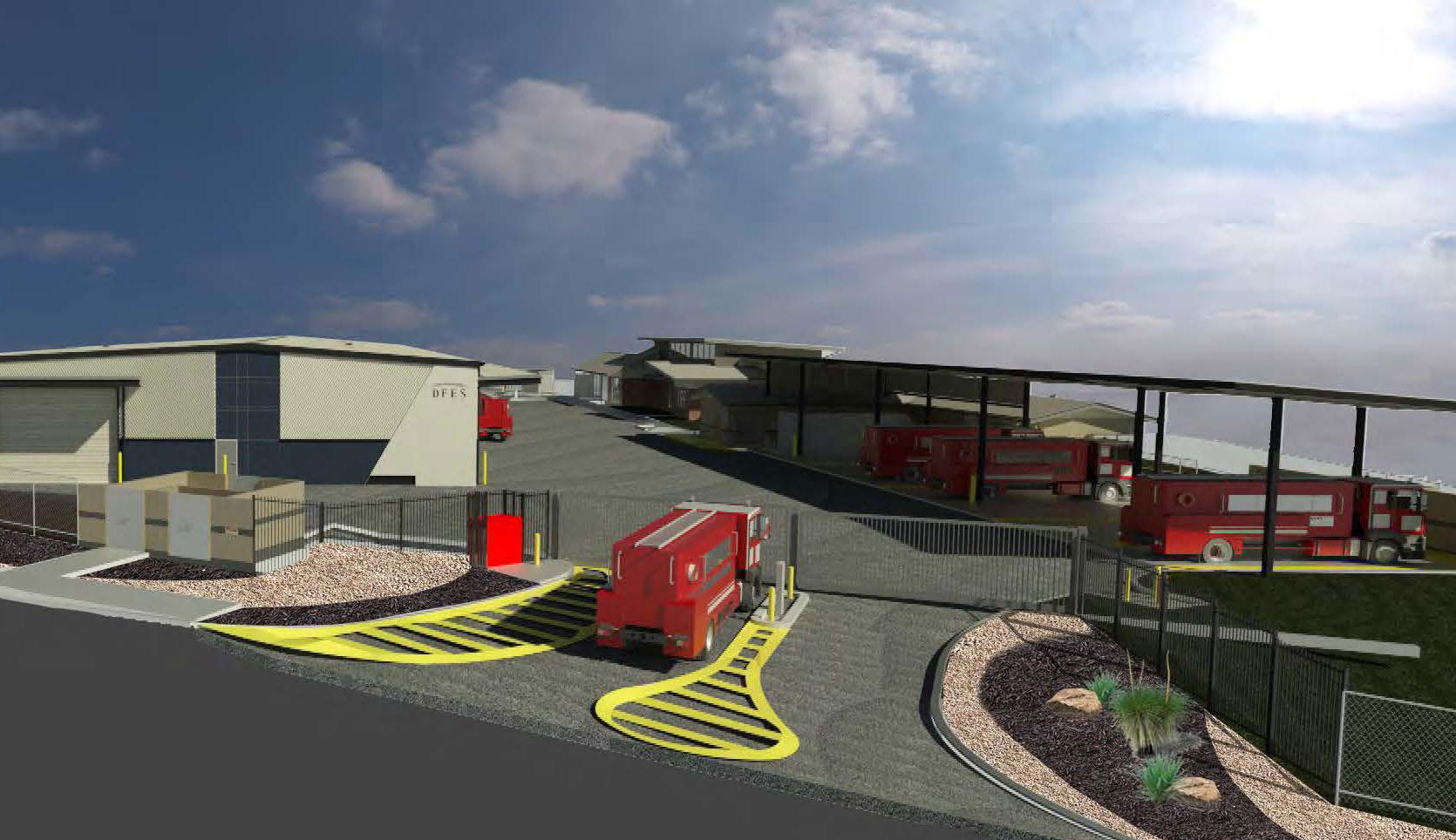 Collie Fire and Emergency Services multi-purpose facility architect's design image