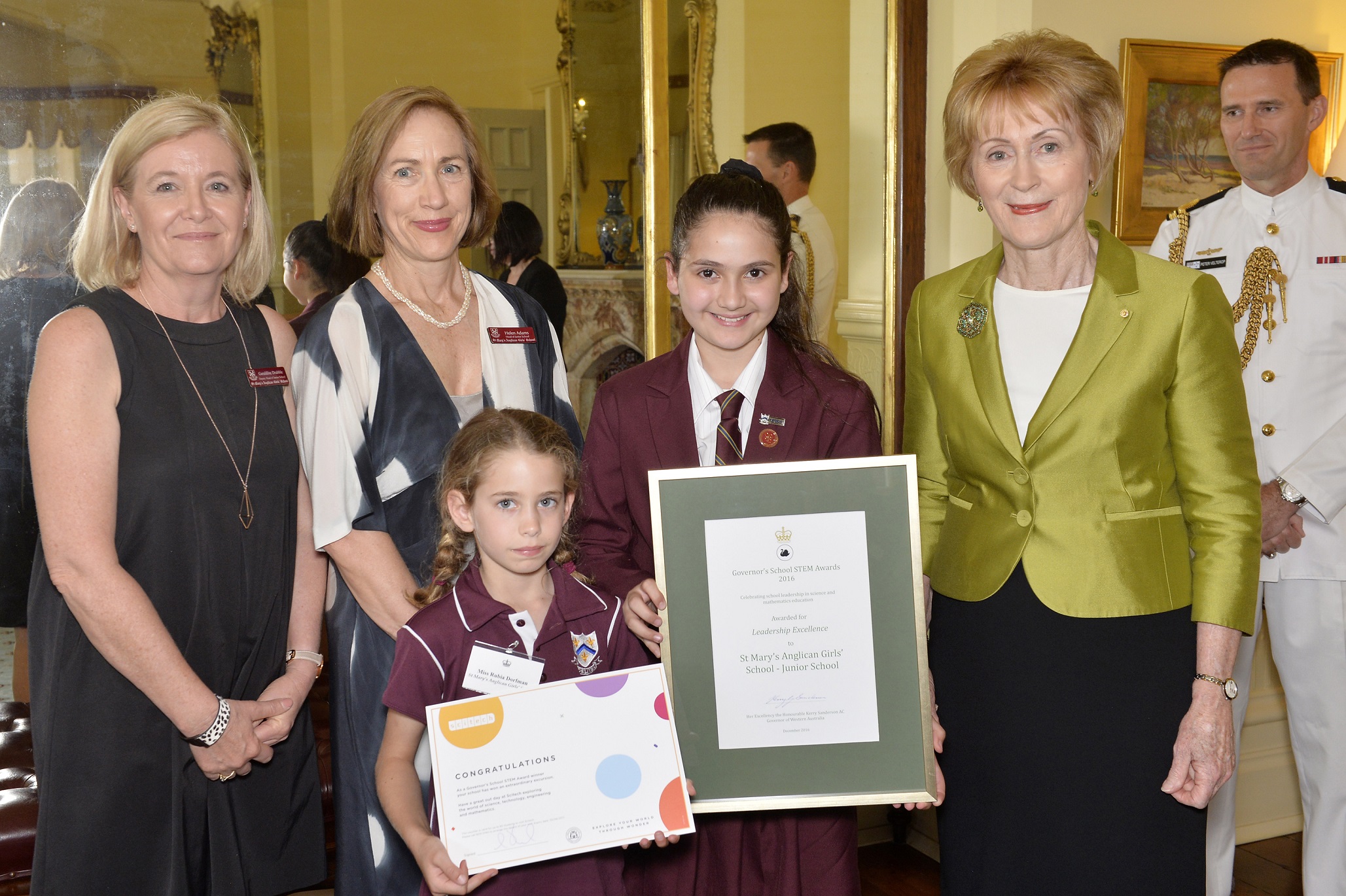 St Mary's receiving Governor School STEM award