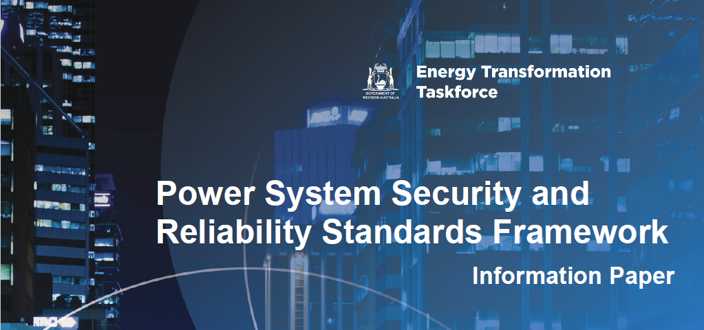 Power System Security and Reliability Standards Framework