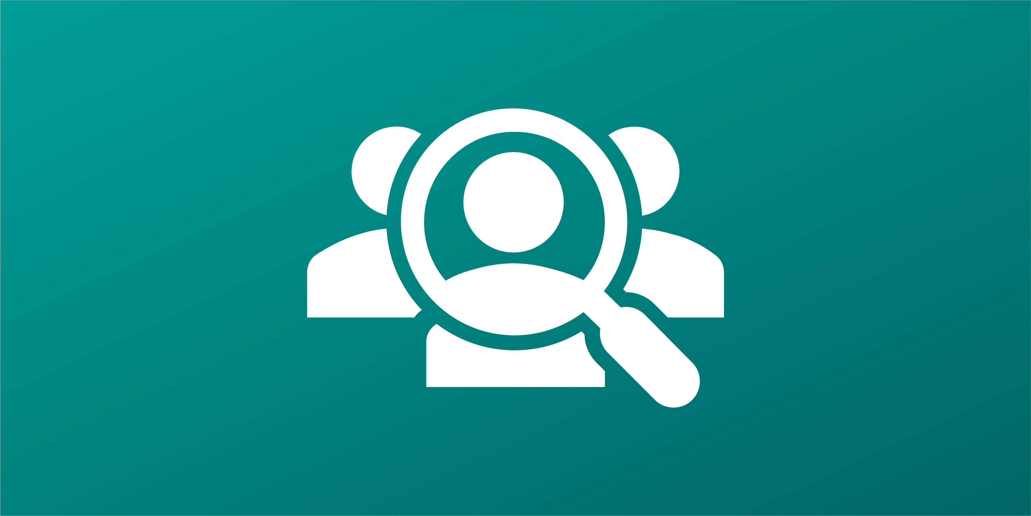 People with magnifier glass