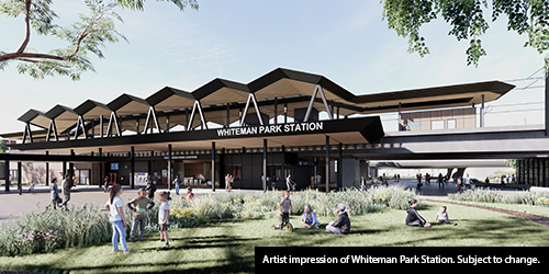 rendered image of Whiteman Park Station