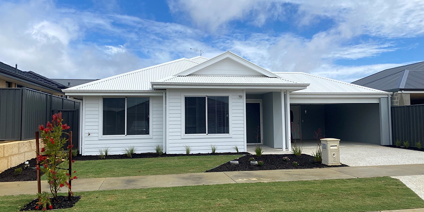 photo of a social housing home just built in Banksia Grove