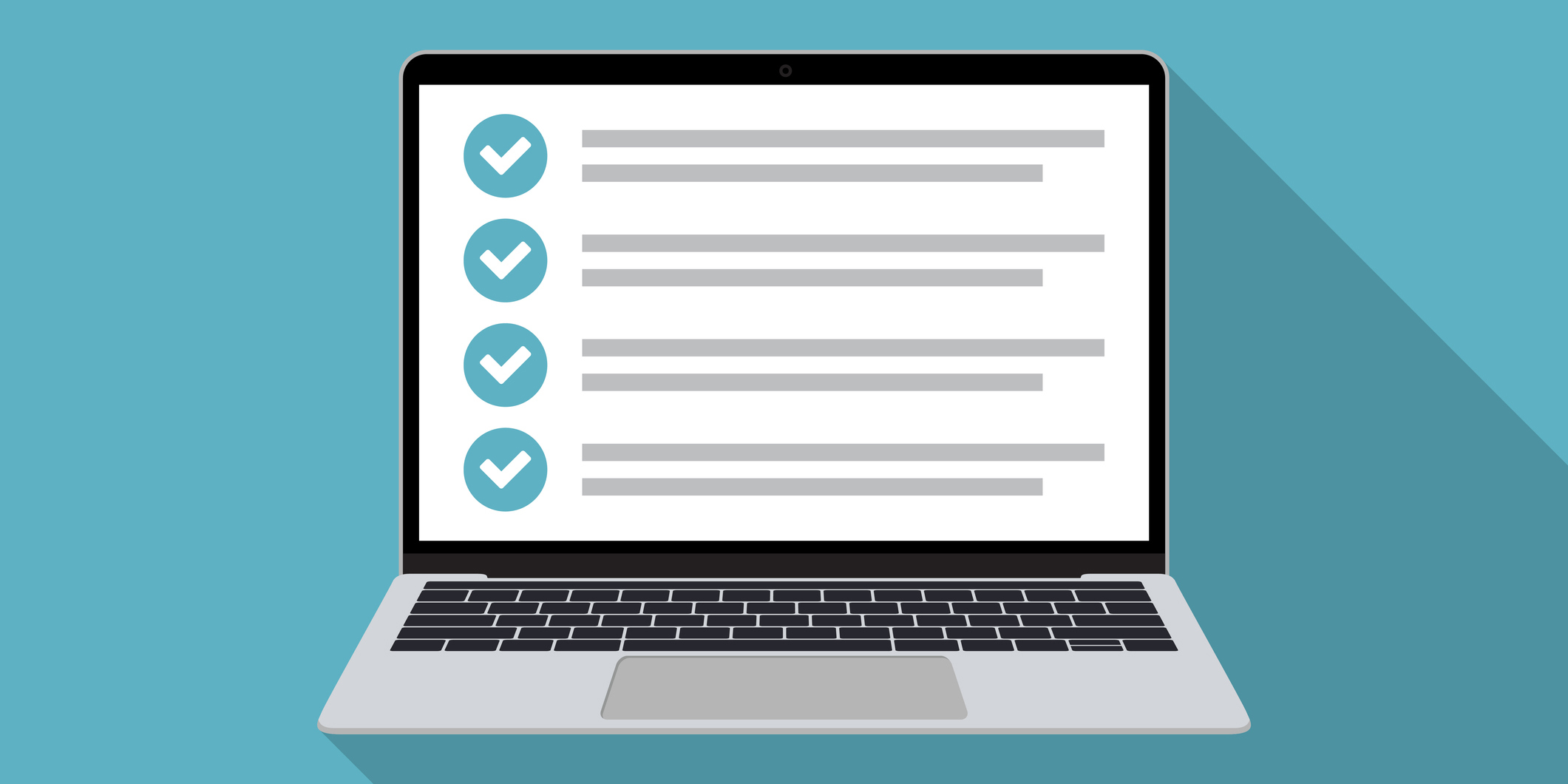 Image of computer with tick boxes