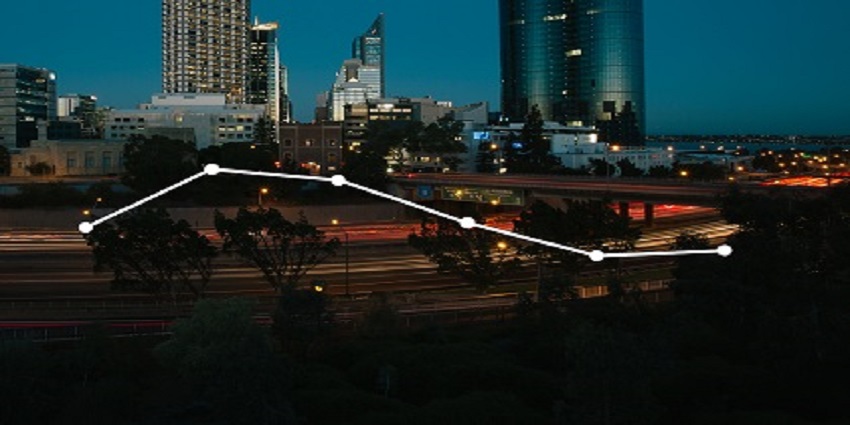 Image of Perth with a graph overlay