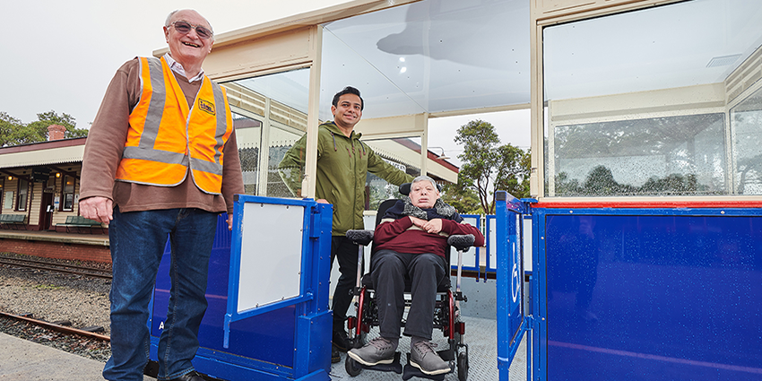 Whiteman Park Train wheelchair access