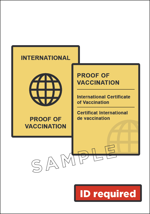 Image showing international proof of vaccinations