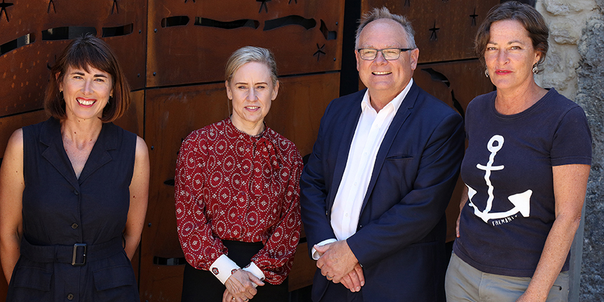 Fremantle MLA Simone McGurk, Heritage Minister David Templeman and Jo Darbyshire