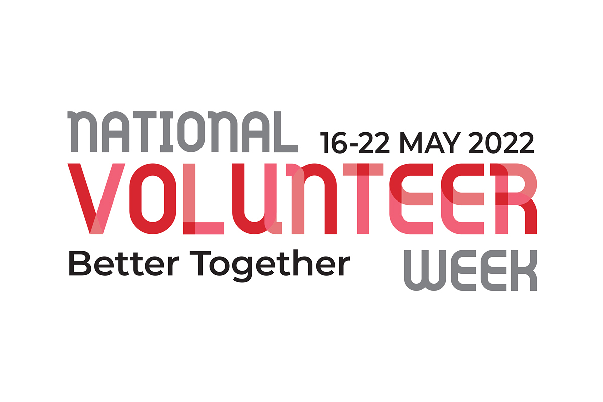 Image with the National Volunteer Week 2022 branding - 16-22 May - Better Together 