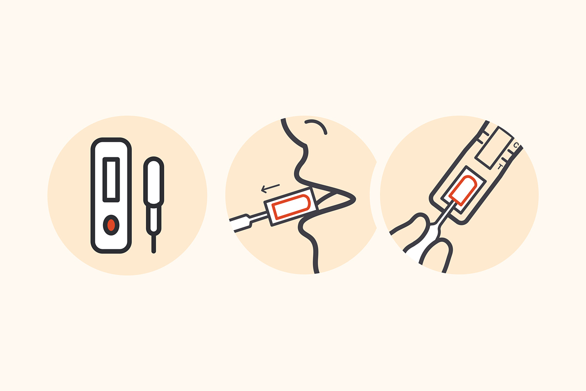 Icons of Rapid Antigen Testing (RAT) kits