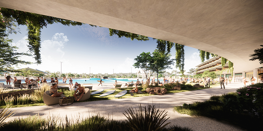 Artist impression of the Perth Surf Park