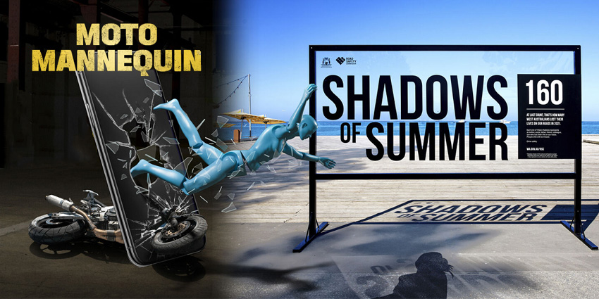 A mannequin leaping out of a smashed phone