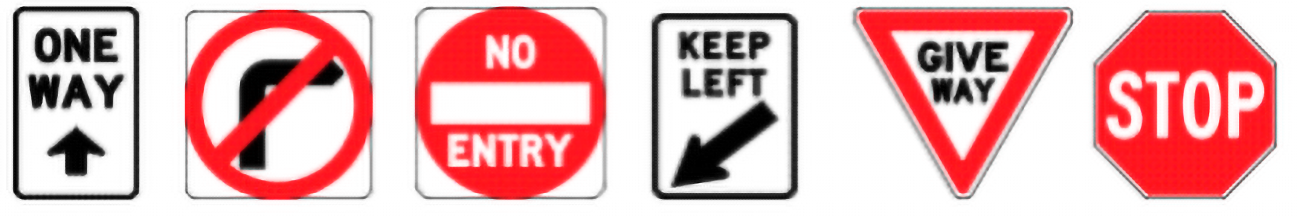 common road signs