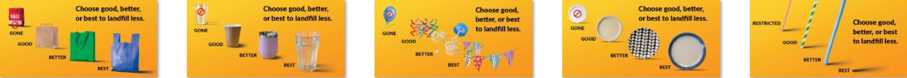 Single Use Plastics collection of web banners