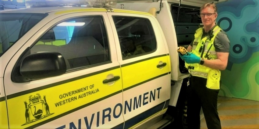 Photo of DWER pollution response staff member