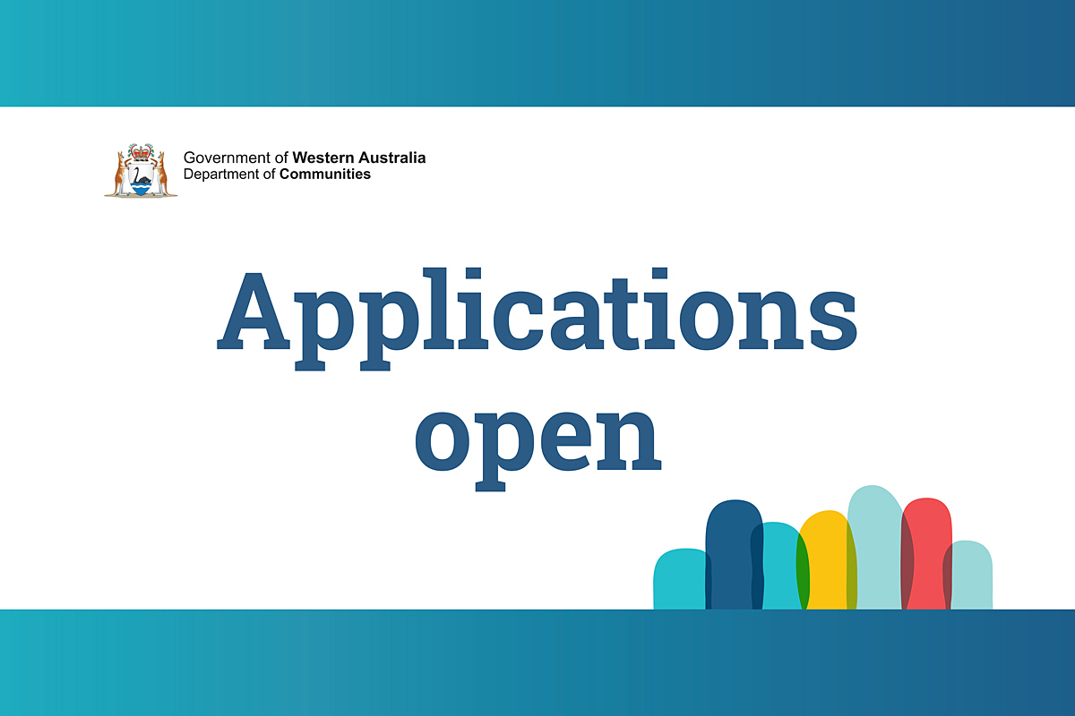 Banner text which reads applications open.