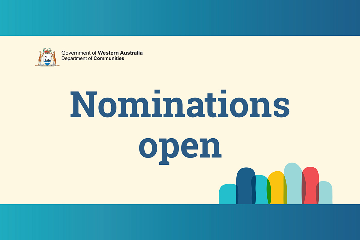 Banner text which reads nominations open.