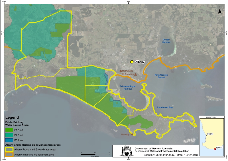Albany groundwater area and water source protection reserves