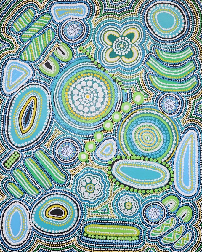 Aboriginal Artwork By Diahane Riley Learning Together