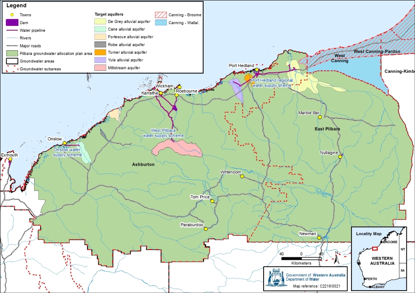 Pilbara groundwater allocation plan area