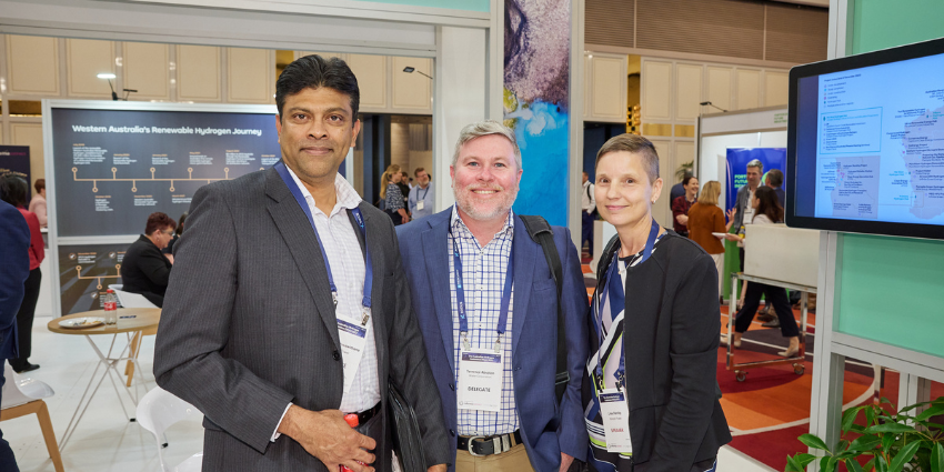 Image of attendees at the Like No Other WA stand at the Australian Hydrogen Conference West 2022 