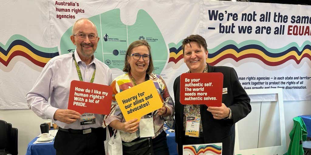 Dr Byrne with Sex Discrimination Commissioner Kate Jenkins and VIctorian Equal Opportunity and Human Rights Commissioner Ro Allan