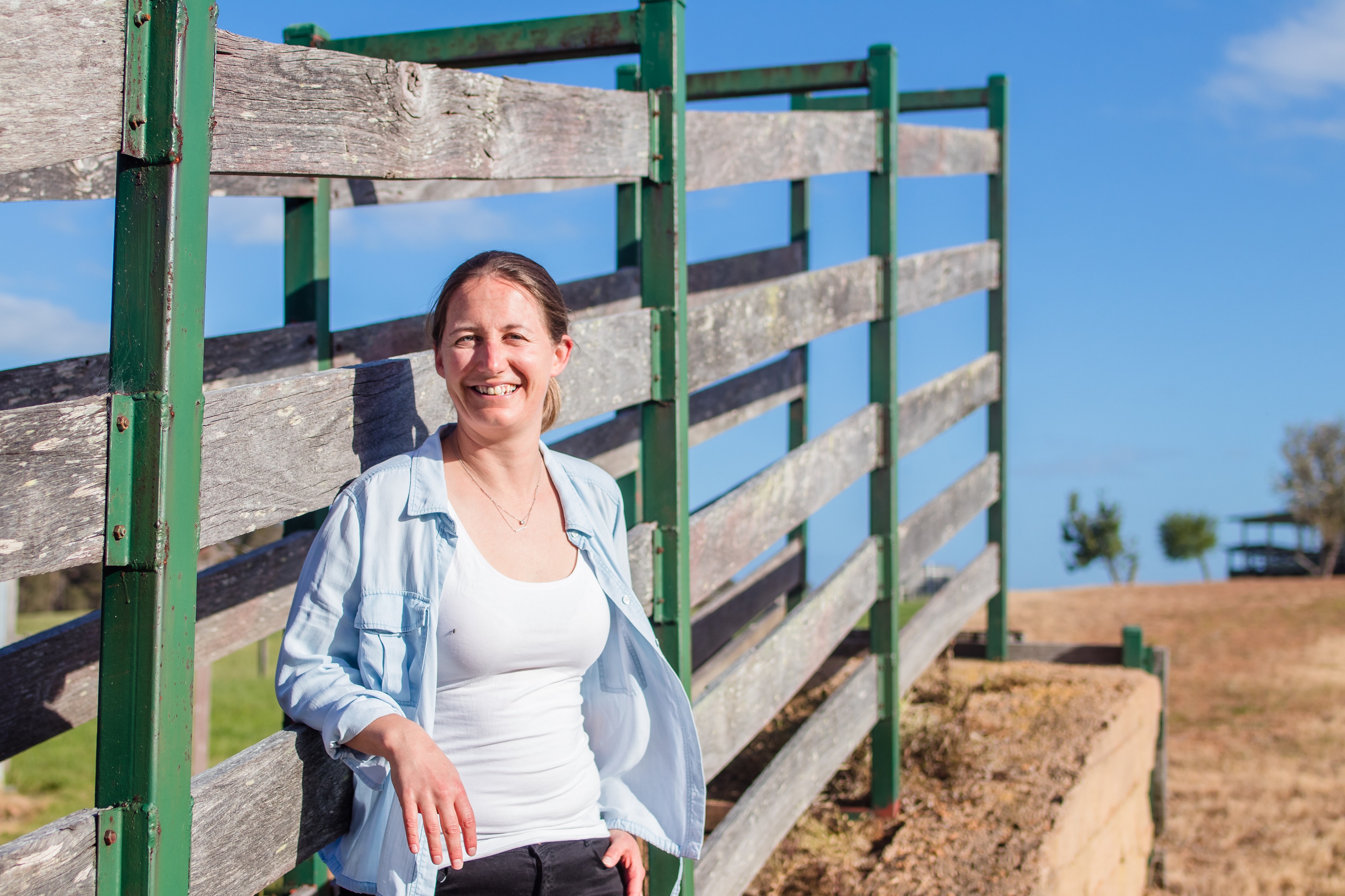 Louise O'Neill on cattle run