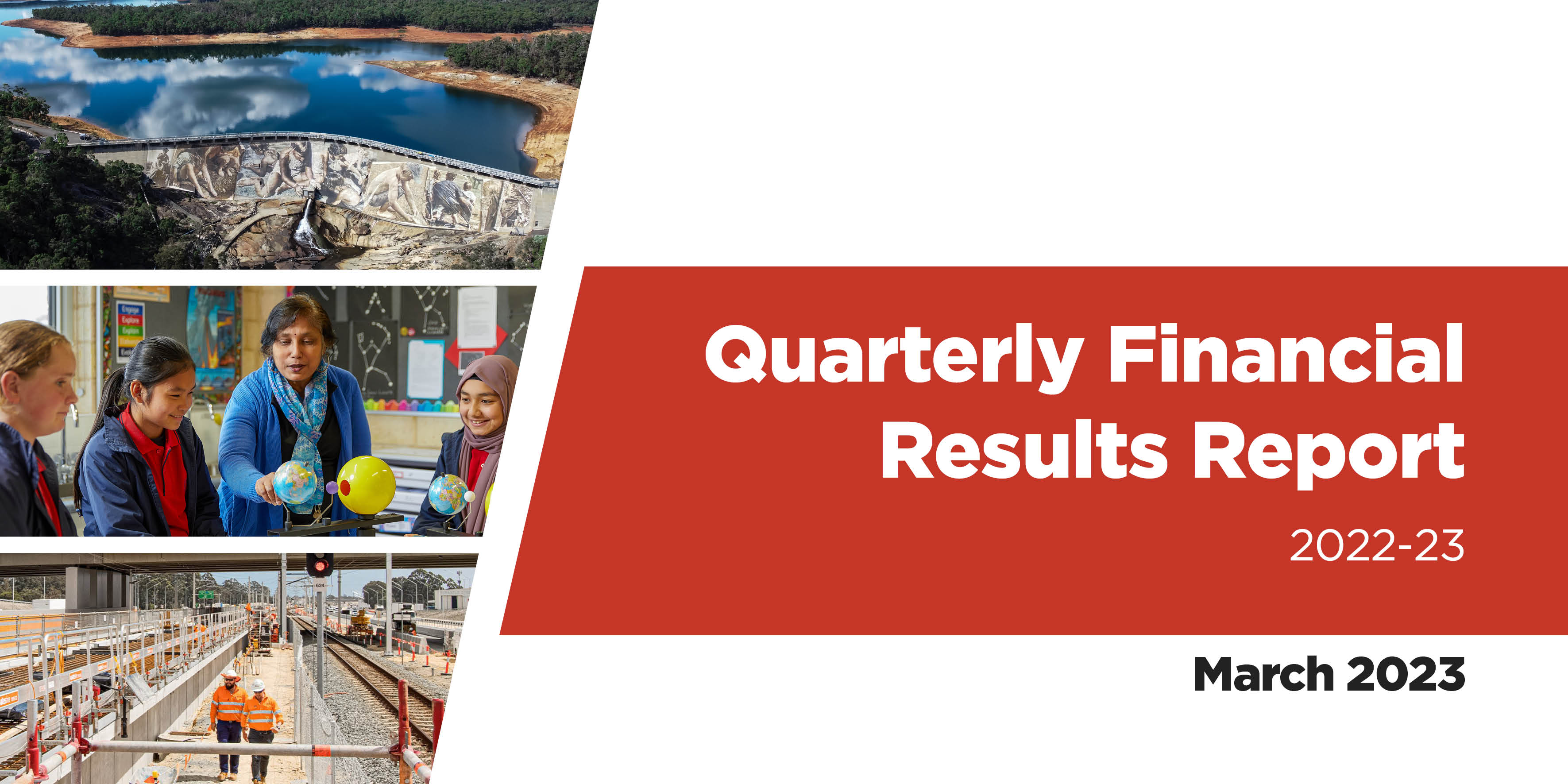 Graphic of the cover of the Quarterly Financial Results Report March 2023