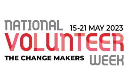 The banner reads National Volunteer Week 2023 - the change makers - 15-21 May 2023