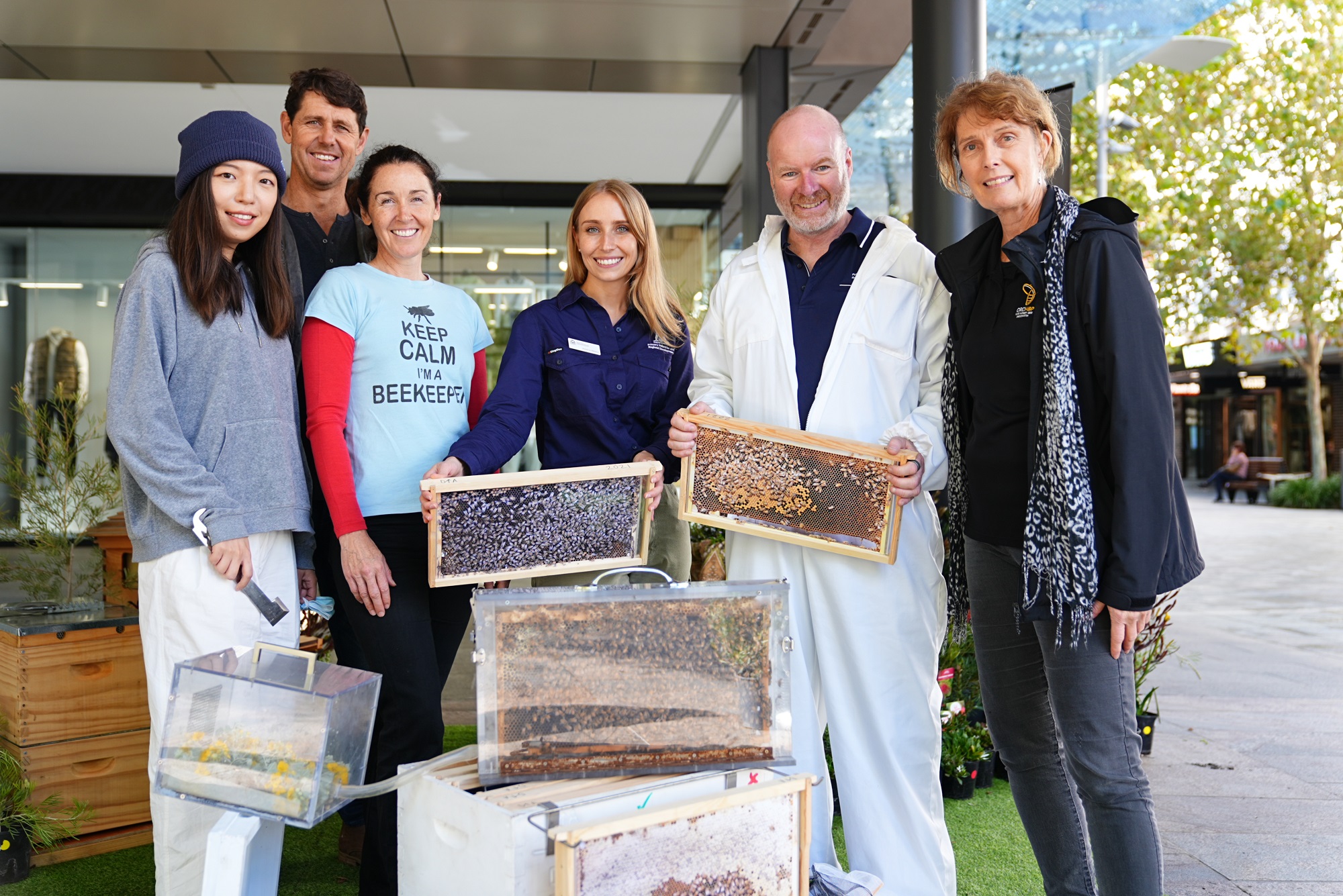 DPIRD and BICWA representatives at World Bee Day in Murray Street Mall