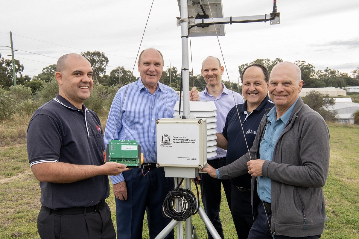 Unidata and DPIRD staff at Floreat weather station 