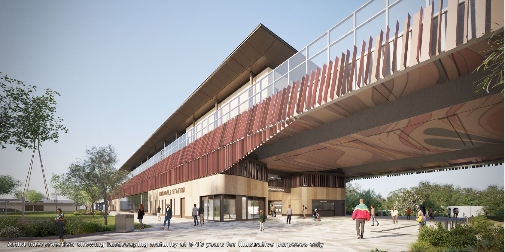 Artist impression of Byford Station Extension