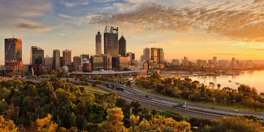View of City of Perth from Kings Park