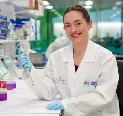 A portrait of Denby Evens in a laboratory 