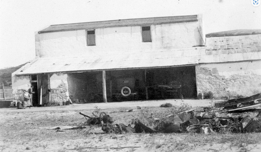 An old photograph of the Woolshed Dempster Homestead