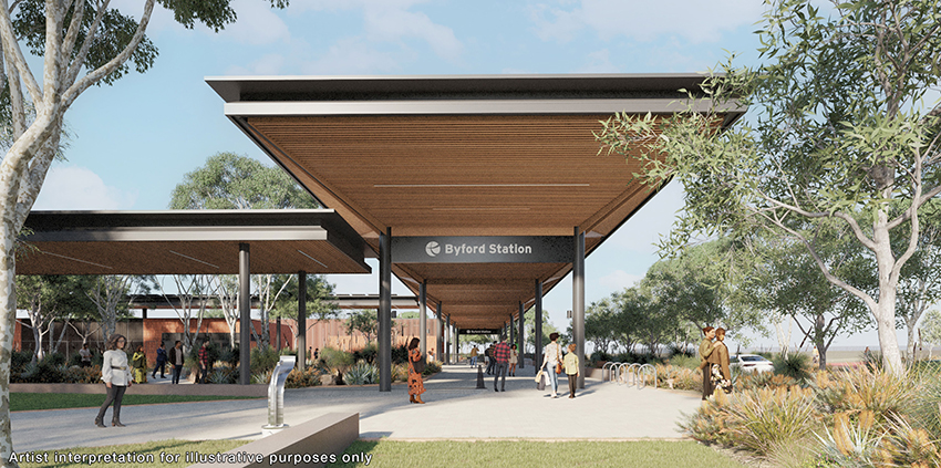 Artists interpretation of Byford Station Development Plans