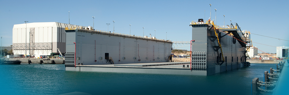 The shiplift at the Australian Marine Complex. 
