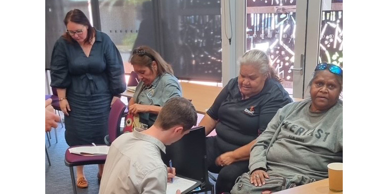 Officers from WA Ombudsman taking enquiries from community members