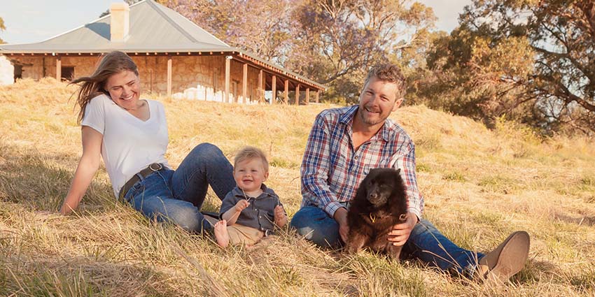 Jason and Emma Harding, private owners of Birchmont Homestead, Shire of Murray