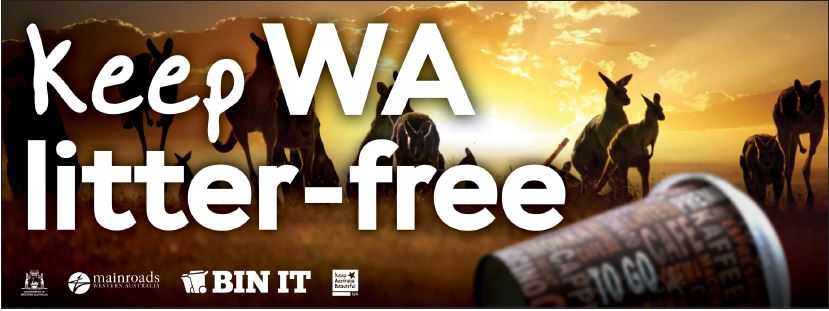 roadside signage to remind people to be litter-free