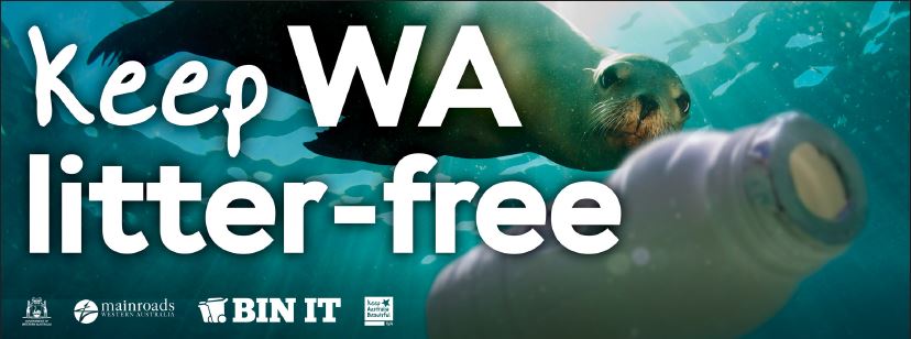 roadside signage to remind people to be litter-free