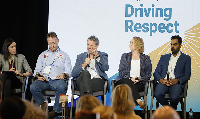 Five people fronting panel discussion 2