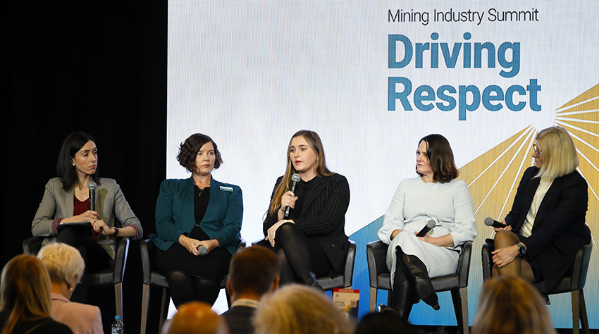 Five people fronting panel discussion 5