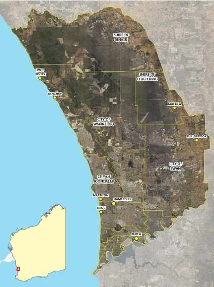 Aerial map of Gnangara groundwater