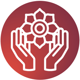 A graphic of two hands holding a flower 