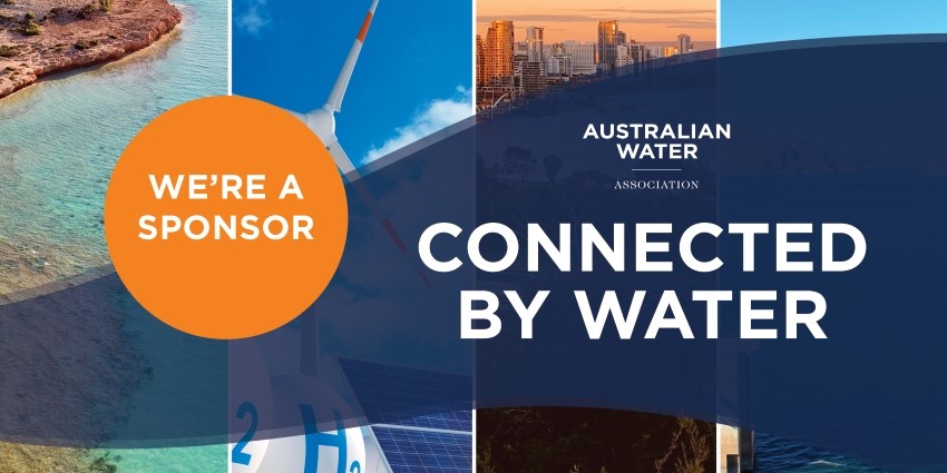 connected by water conference sponsor banner